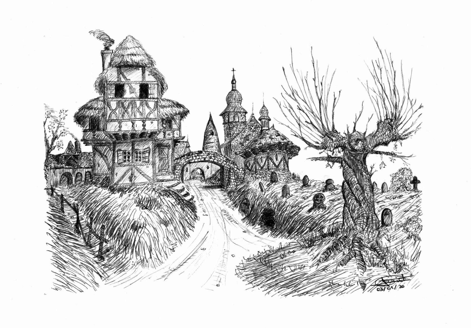 image de village médiévale